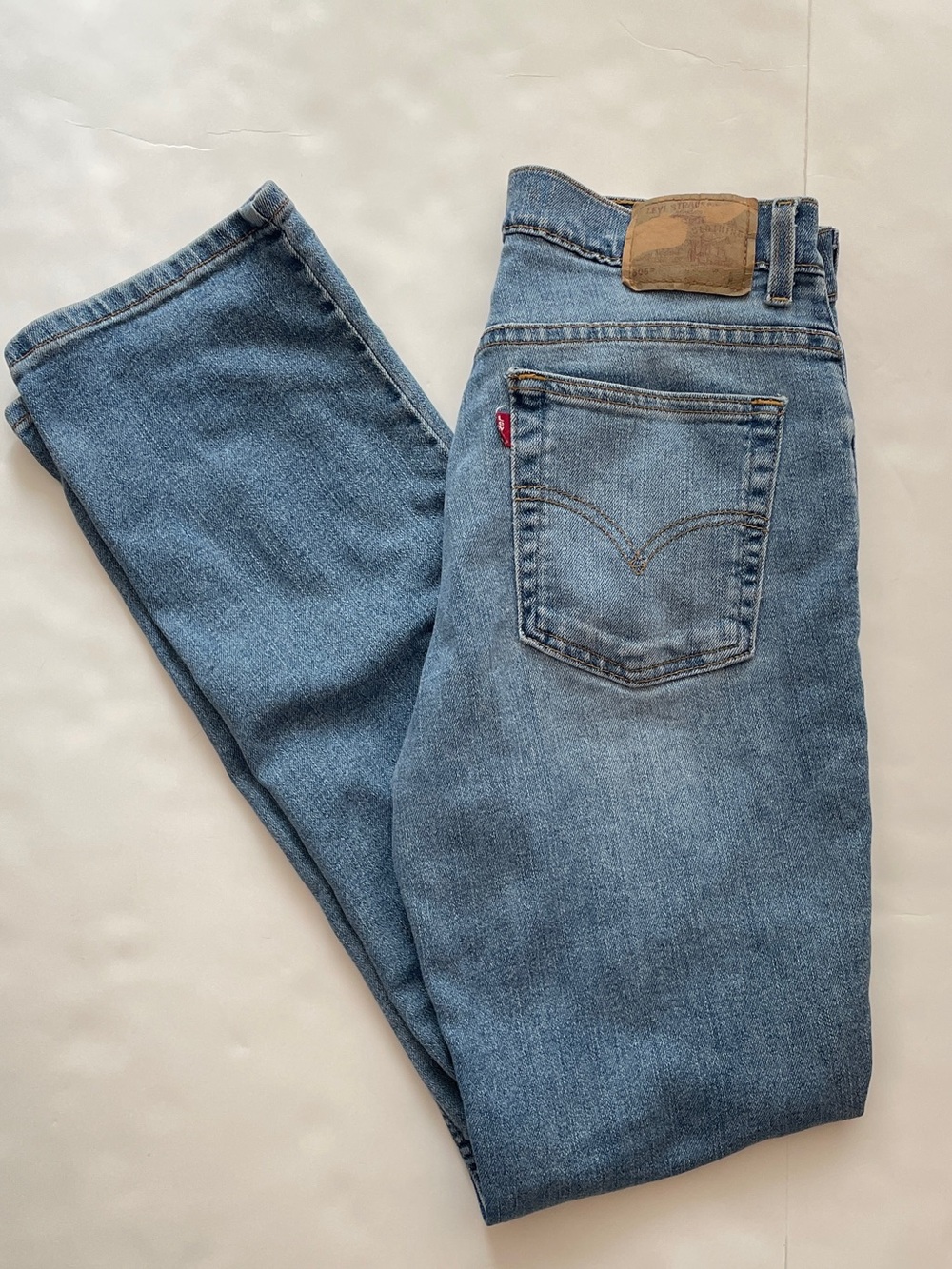 Levi's Vintage Men's 505 Medium Wash Light Blue Straight Denim Jeans 29 x 30